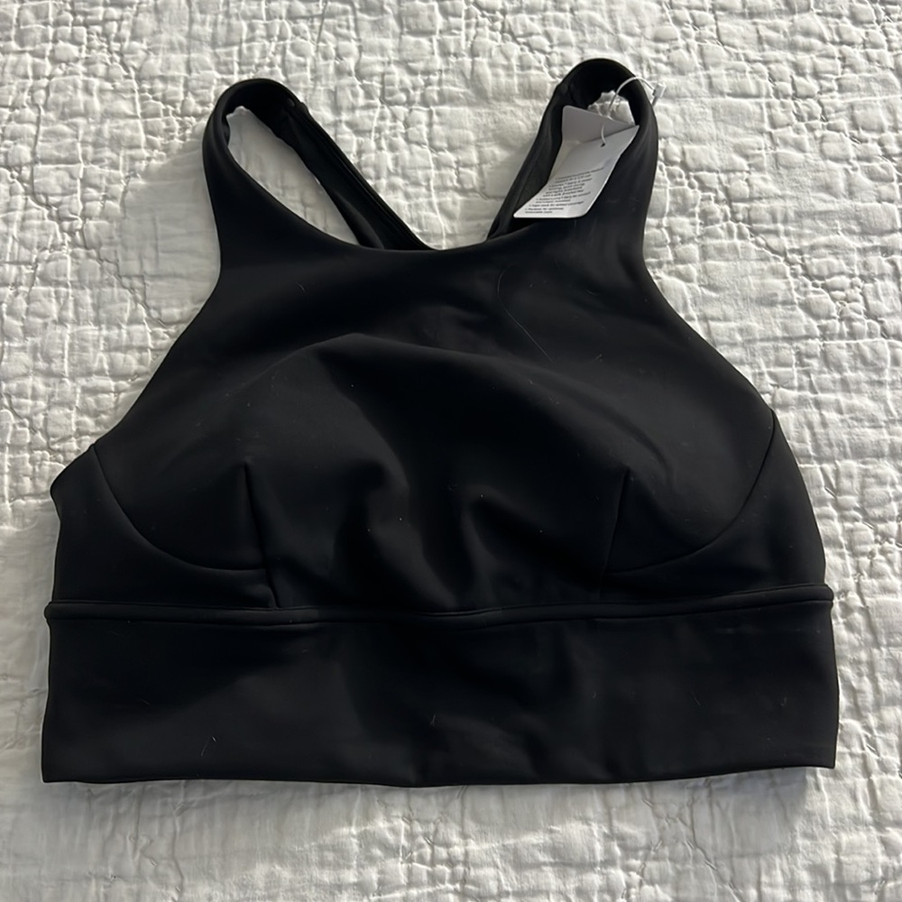 NWT Lululemon Wunder Train Long-Line Bra Medium Support C/D Cups Black